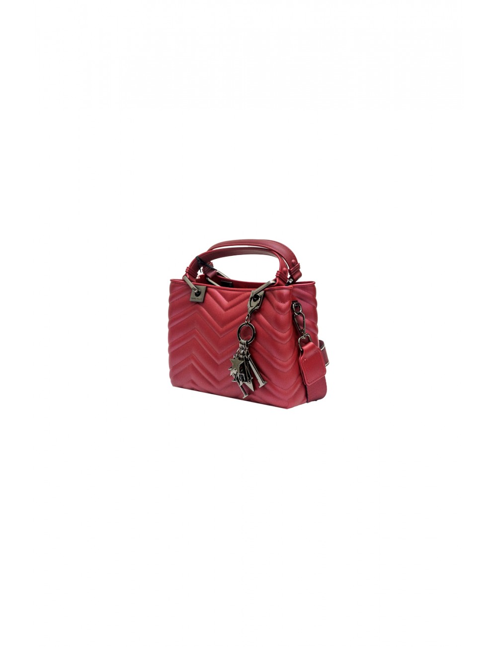 borsa marc ellis DONNA ROSSA E ARGENTO RUBINO/CDF - FLAT KRISSY M WAVE_25 vista frontale