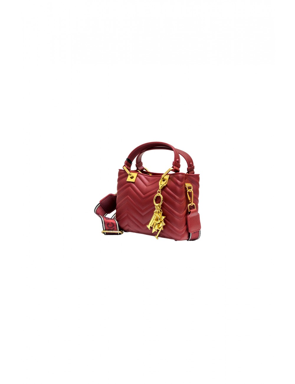 borsa marc ellis DONNA ROSSA E ORO RED DAHLIA/LIGHT GOLD - FLAT KRISSY S WAVE_25 vista frontale
