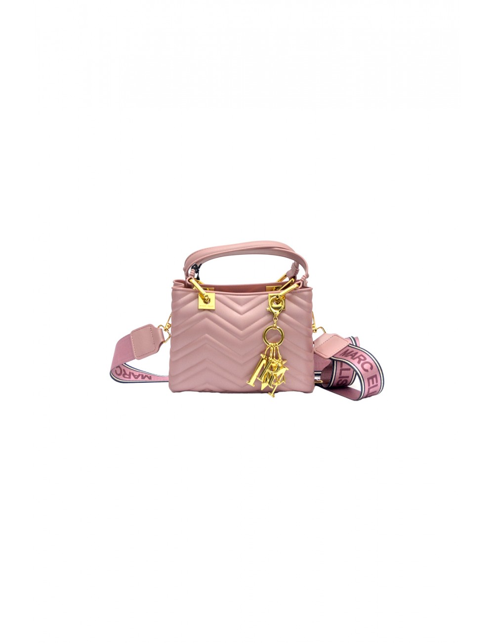 borsa marc ellis DONNA ASH ROSE E LIGHT GOLD - FLAT KRISSY S WAVE_25 vista frontale