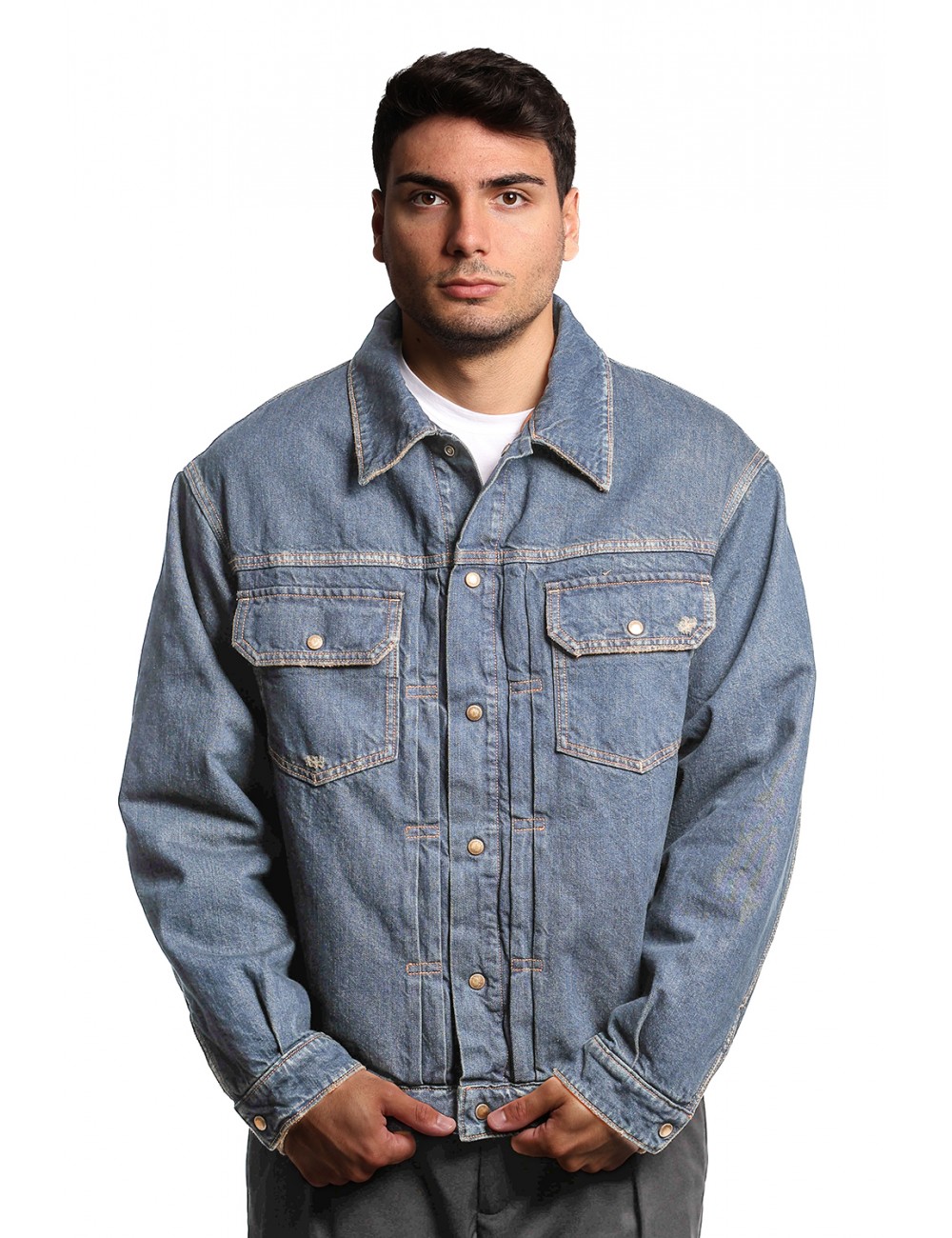 giubbino cycle UOMO 83 BLUE PROFONDO - 451JI03 vista frontale