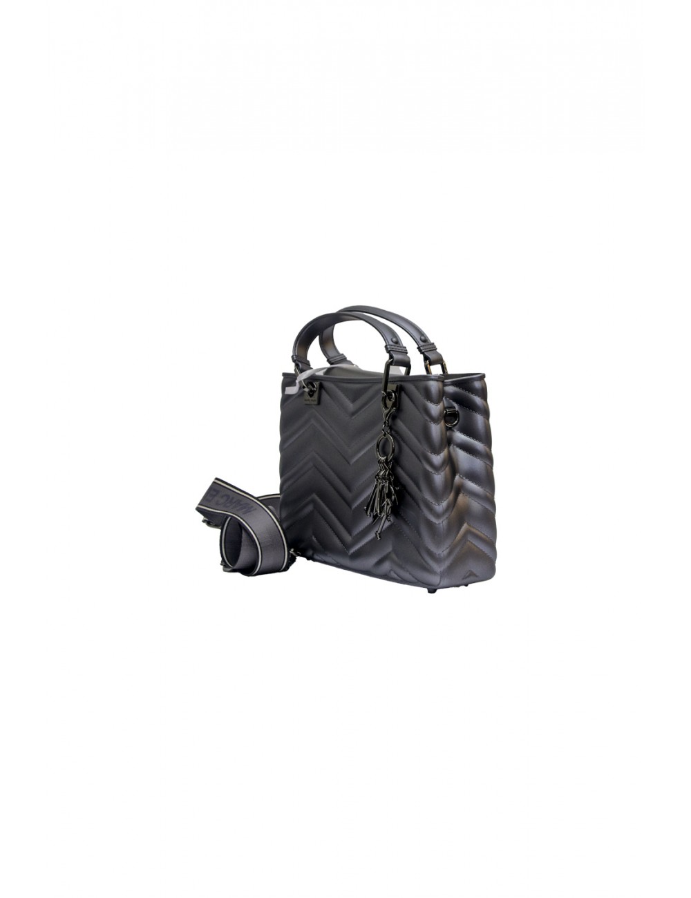 borsa marc ellis DONNA GRIGIA E ARGENTO GUN METAL/CDF - FLAT KRISSY M WAVE_25 vista frontale