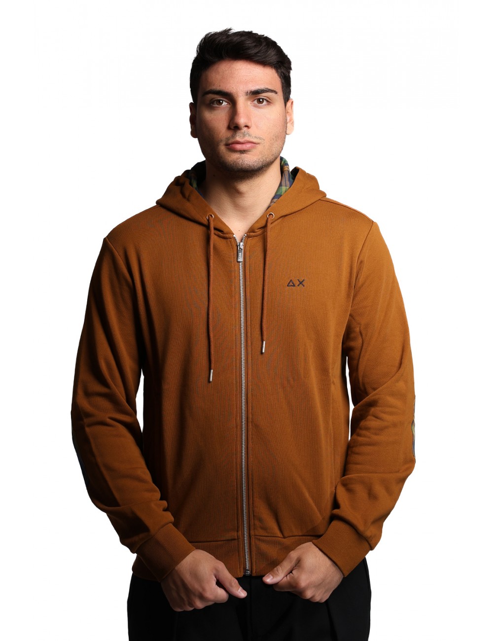 felpa sun68 UOMO MARRONE 93 VOLPE - F45124 vista frontale