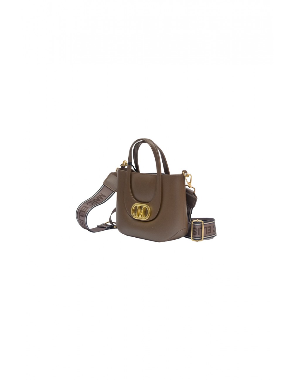 borsa marc ellis DONNA MARRONE E ORO COCOA/LIGHT GOLD - FLAT GALIZIA vista frontale