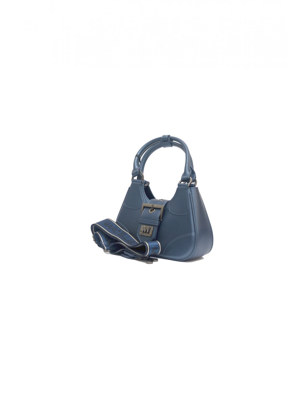 borsa marc ellis DONNA BLU E ARGENTO MAJOLICA BLUE/CDF - FLAT CIRCLE_25 vista frontale