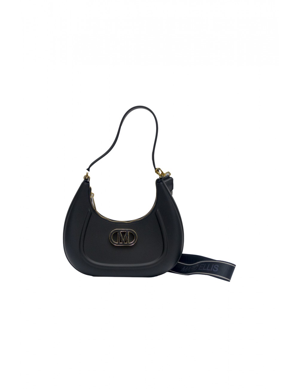 borsa marc ellis DONNA BLACK E LIGHT GOLD - FLAT HERO vista frontale