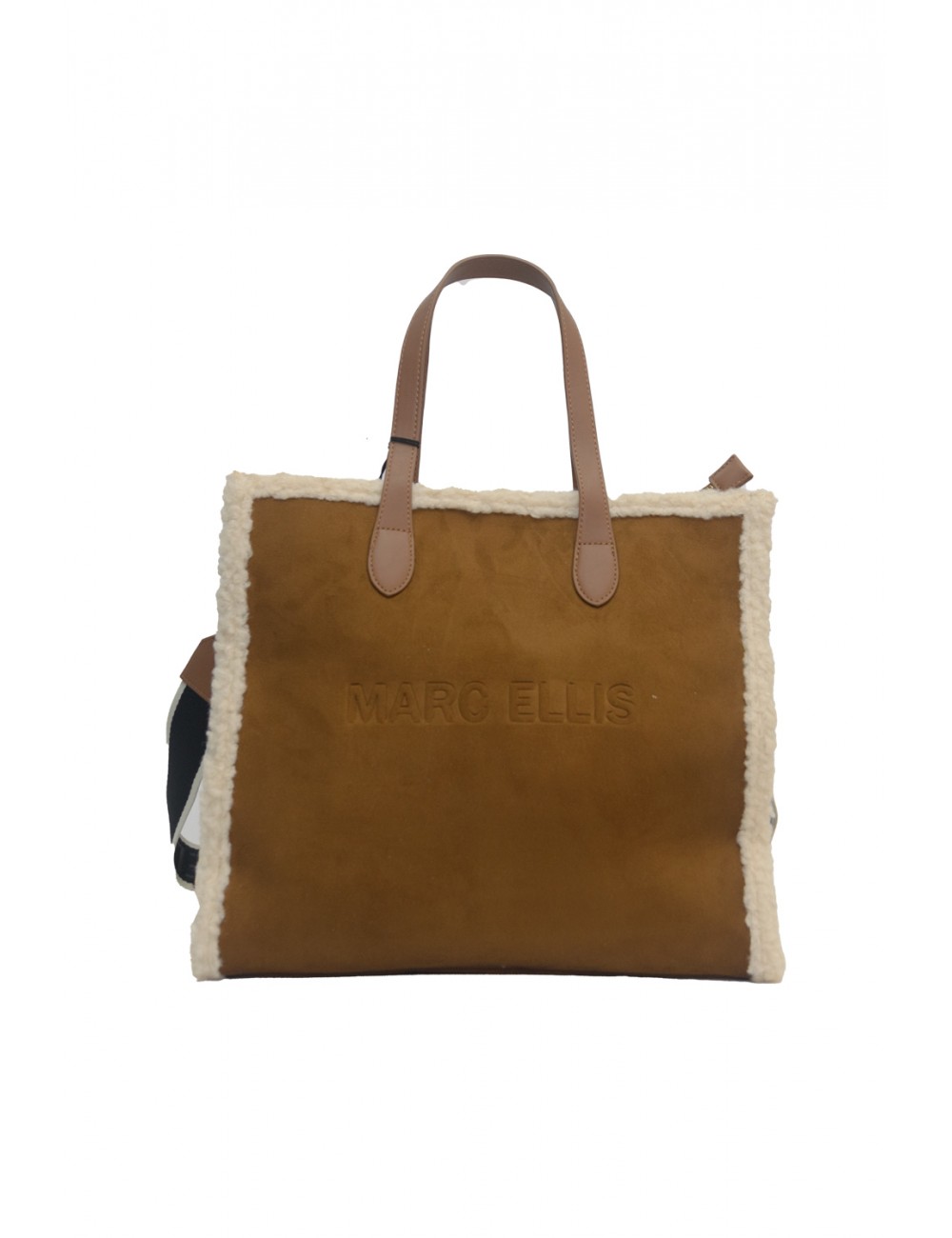 borsa marc ellis DONNA DARK CUOIO - BUBY SUEDE L vista frontale