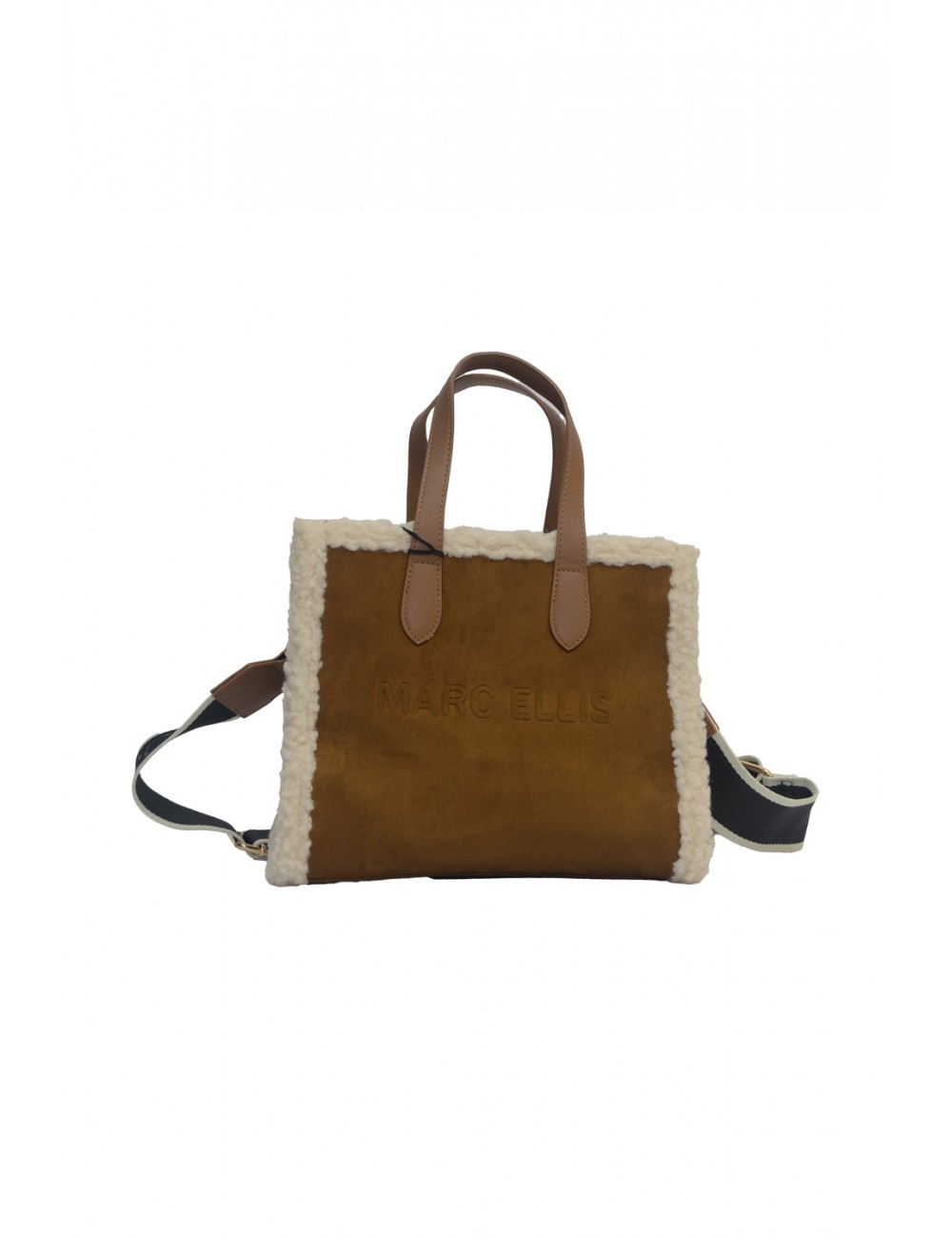 borsa marc ellis DONNA DARK CUOIO - BUBY SUEDE M vista frontale