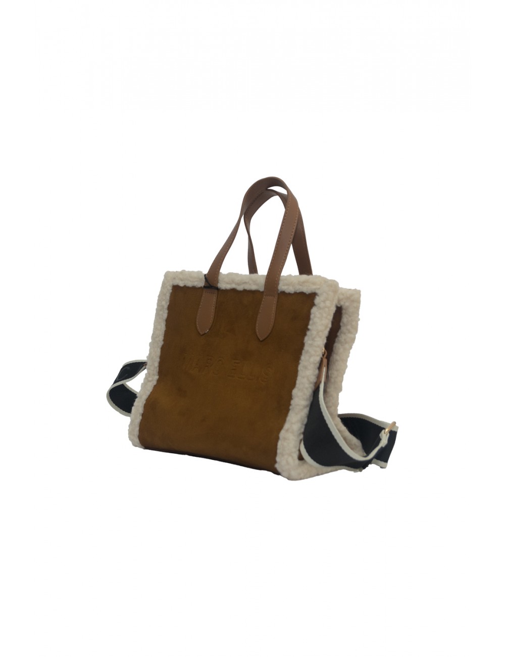 borsa marc ellis DONNA DARK CUOIO - BUBY SUEDE M vista frontale