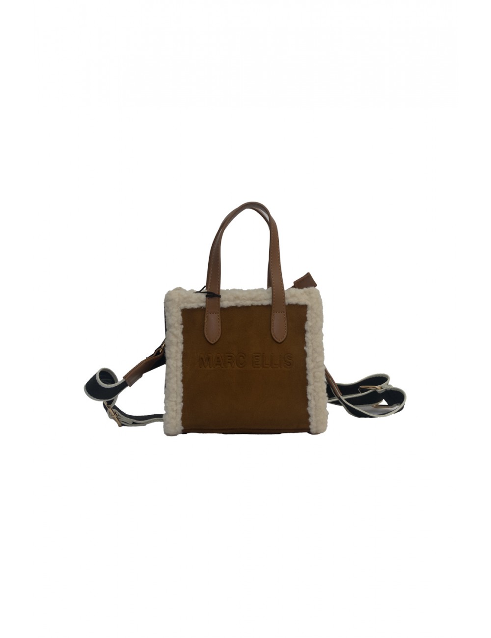 borsa marc ellis DONNA DARK CUOIO - BUBY SUEDE S vista frontale