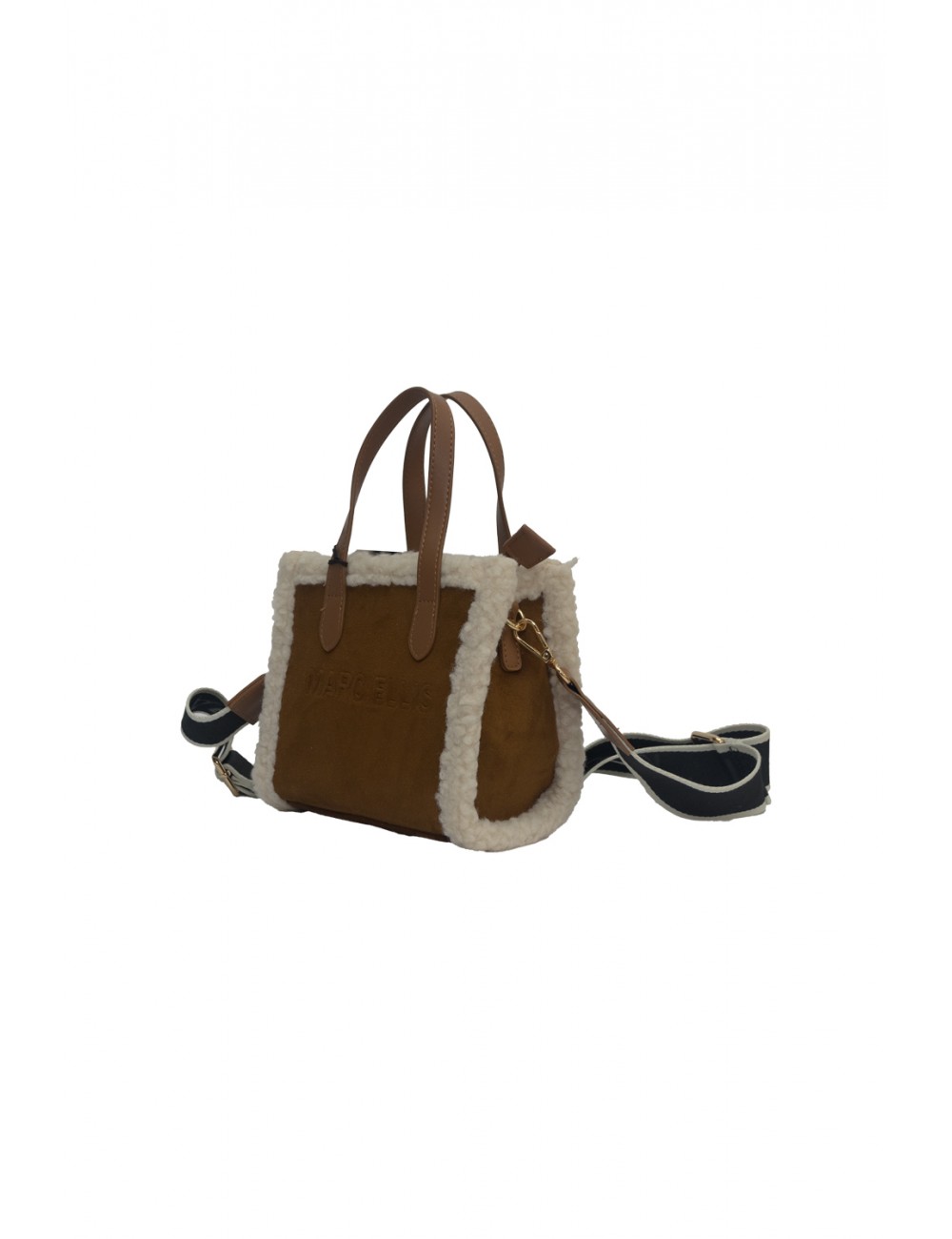 borsa marc ellis DONNA DARK CUOIO - BUBY SUEDE S vista frontale