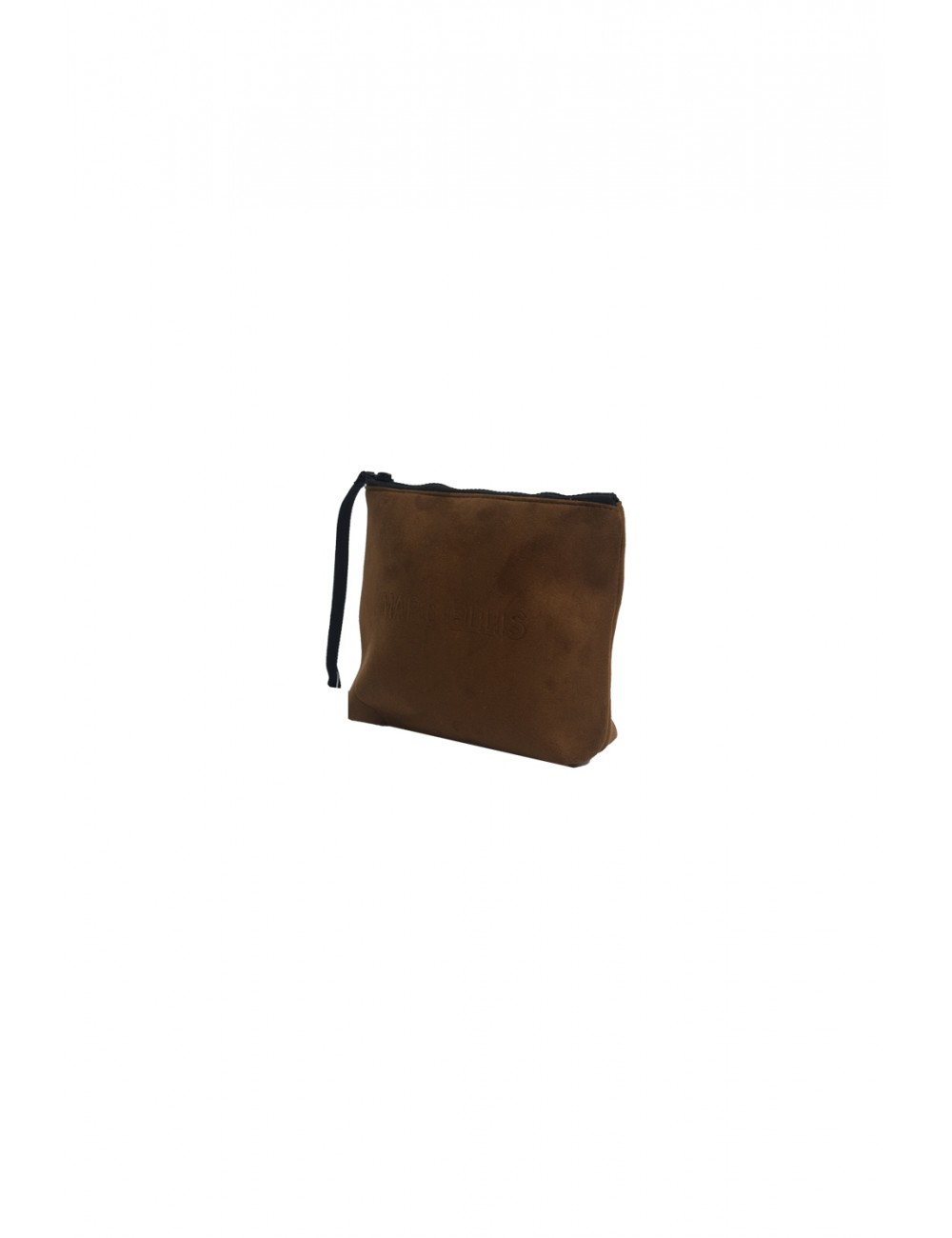 pochette marc ellis DONNA DARK CUOIO - BUBY SUEDE CLUTCH vista frontale