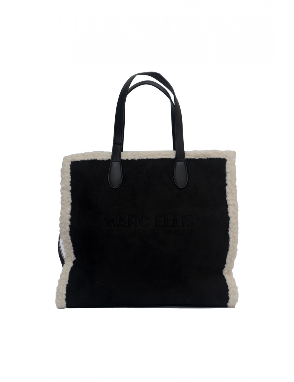 borsa marc ellis  DONNA BLACK - BUBY SUEDE L vista frontale