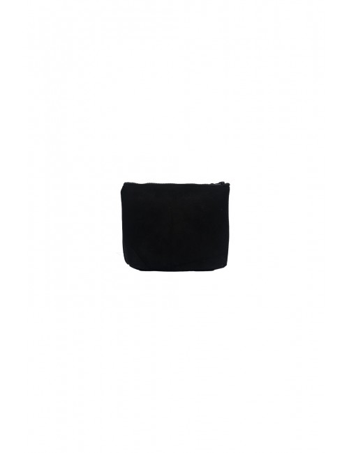 pochette marc ellis DONNA BLACK - BUBY SUEDE CLUTCH vista posteriore