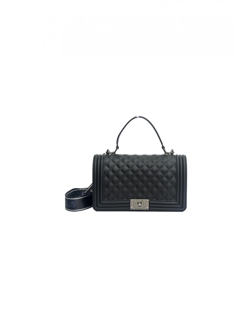 borsa marc ellis DONNA BLACK E BRUSH CDF - FLAT SQUARE M vista frontale