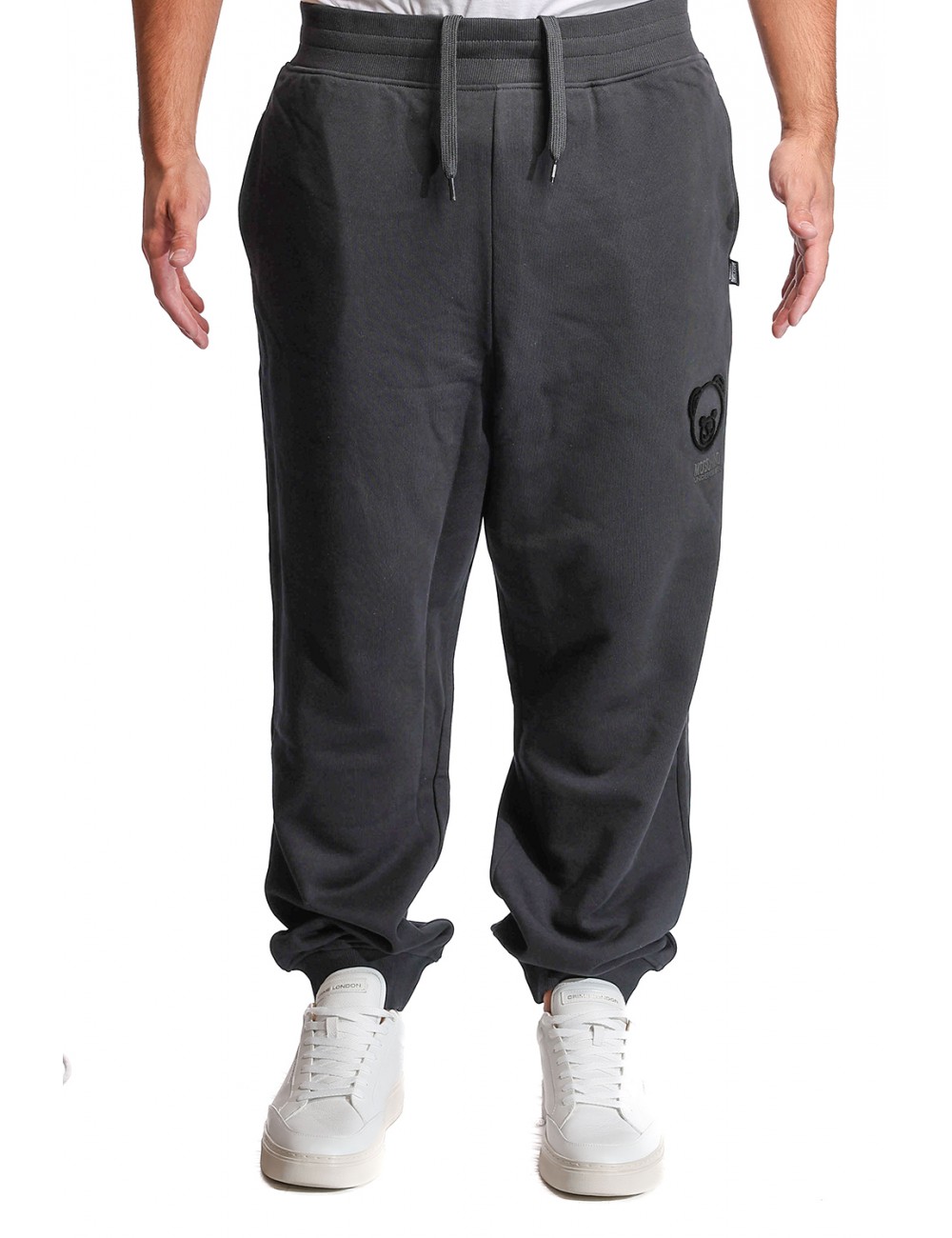 pantalone tuta moschino UOMO NERO 0555 - V1A6808 - 4418 vista frontale