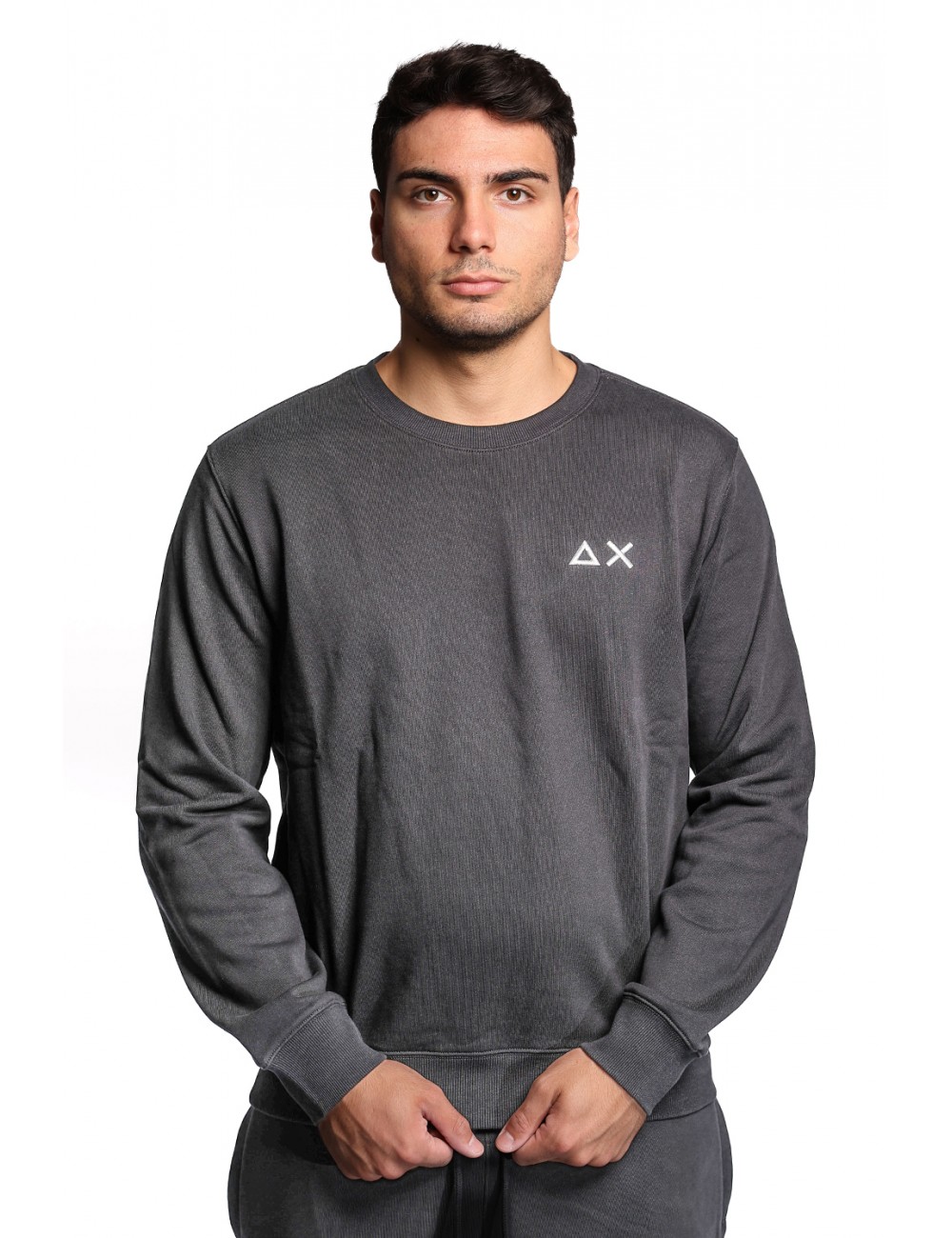 felpa sun68 UOMO 11 NERA - F45103 vista frontale