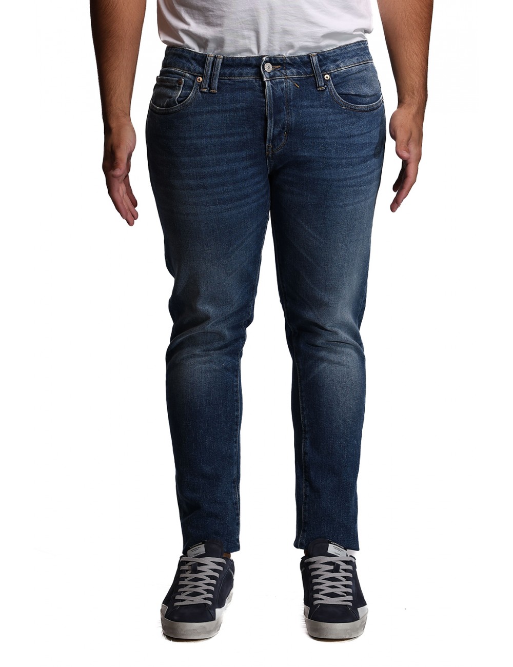 jeans cycle UOMO 07 NAVY BLUE - 451P505 vista frontale