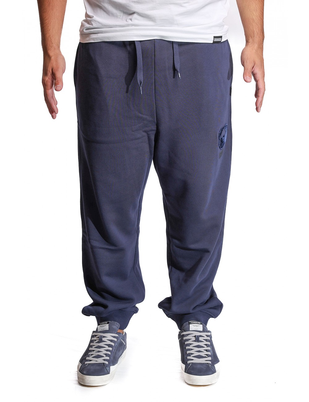 pantalone tuta moschino UOMO BLU 0290 - V1A6808 - 4418 vista frontale