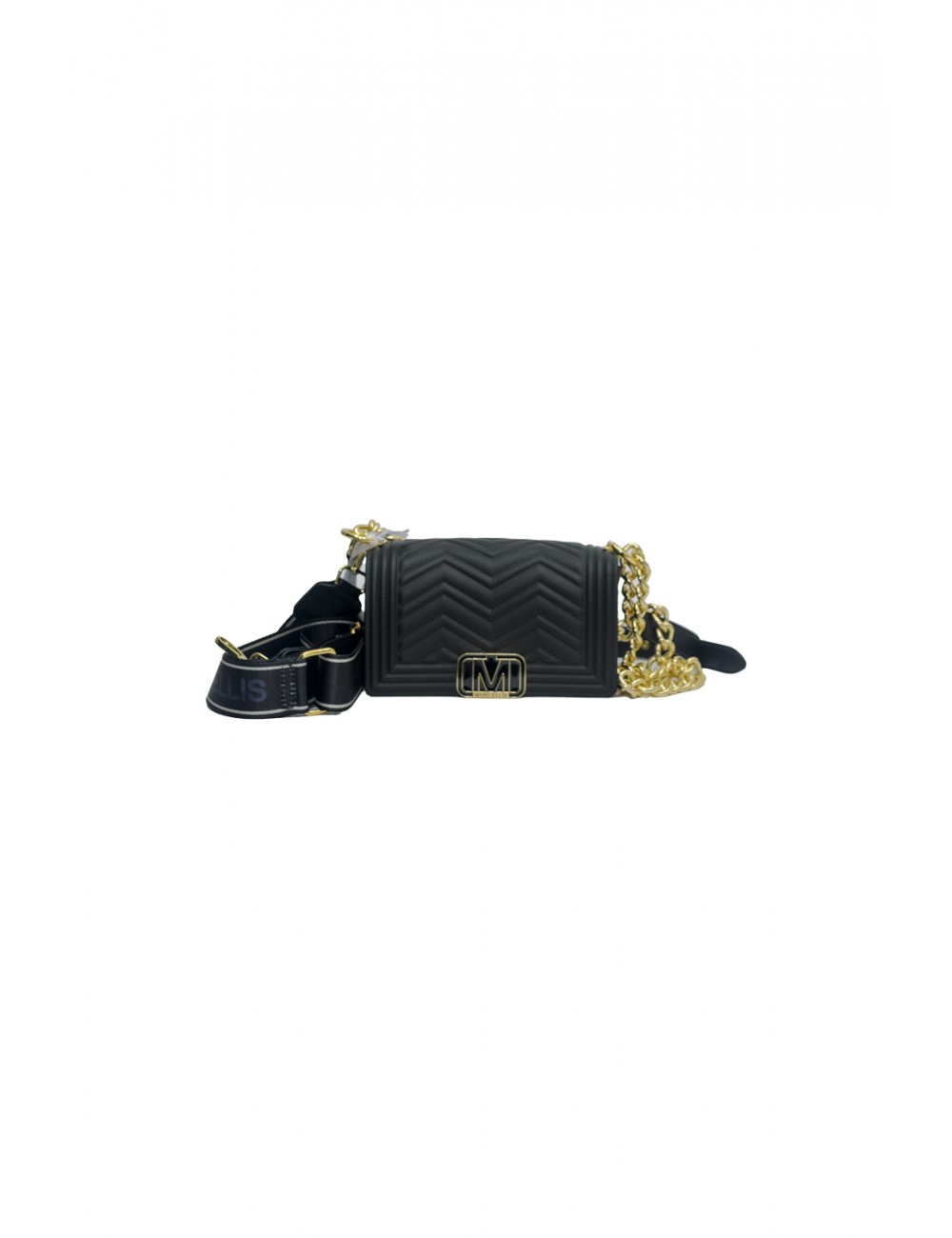 borsa marc ellis DONNA BLACK E LIGHT GOLD - FLAT WAVE XS_25 vista frontale