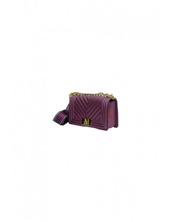borsa marc ellis DONNA PORPORA SCURO E ORO PURPLE/LIGHT GOLD - FLAT S_25 vista frontale