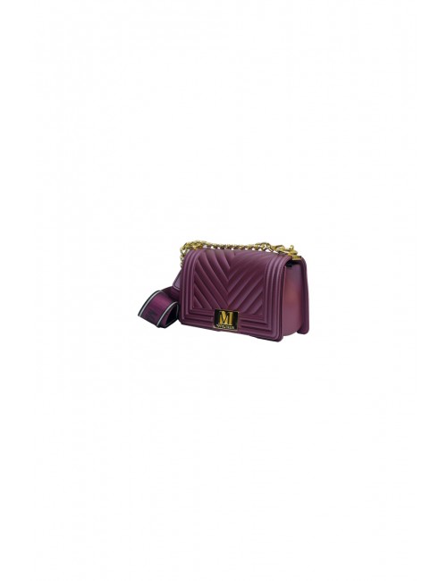 borsa marc ellis DONNA PORPORA SCURO E ORO PURPLE/LIGHT GOLD - FLAT S_25 vista laterale