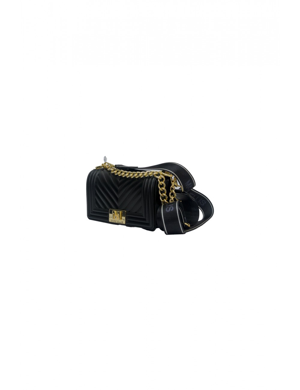 borsa marc ellis DONNA BLACK E LIGHT GOLD - FLAT S_25 vista laterale borsa marc ellis DONNA BLACK E LIGHT GOLD - FLAT S_25 vista laterale