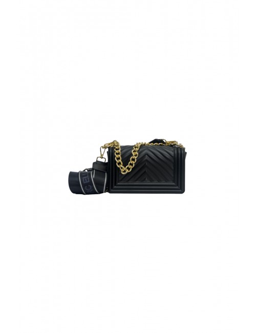 borsa marc ellis DONNA BLACK E LIGHT GOLD - FLAT S_25 vista posteriore