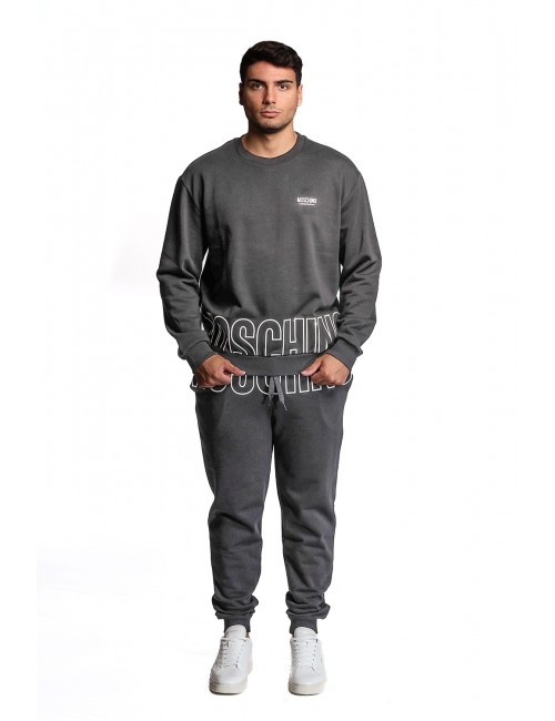 pantalone tuta moschino UOMO NERO 1555 - V1A6810 - 4319 vista completo frontale