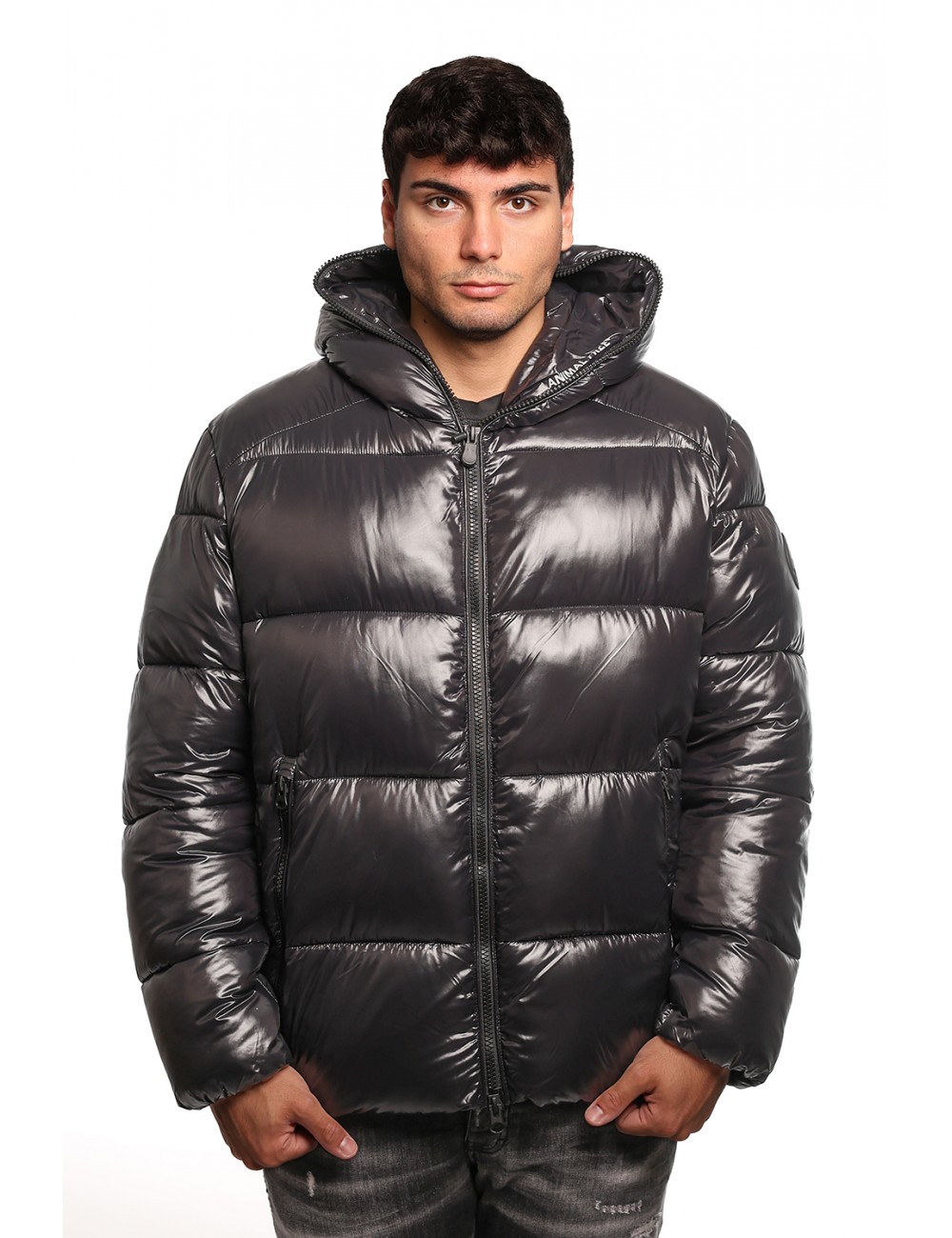 giubbino save the duck UOMO NERO 10000 - D31280M - LOVE21 EDGARD vista frontale giubbino save the duck UOMO NERO 10000 - D31280M - LOVE21 EDGARD vista frontale