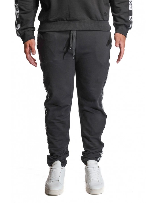 pantalone tuta moschino UOMO NERO 0555 - V1A6891 - 4424 vista frontale