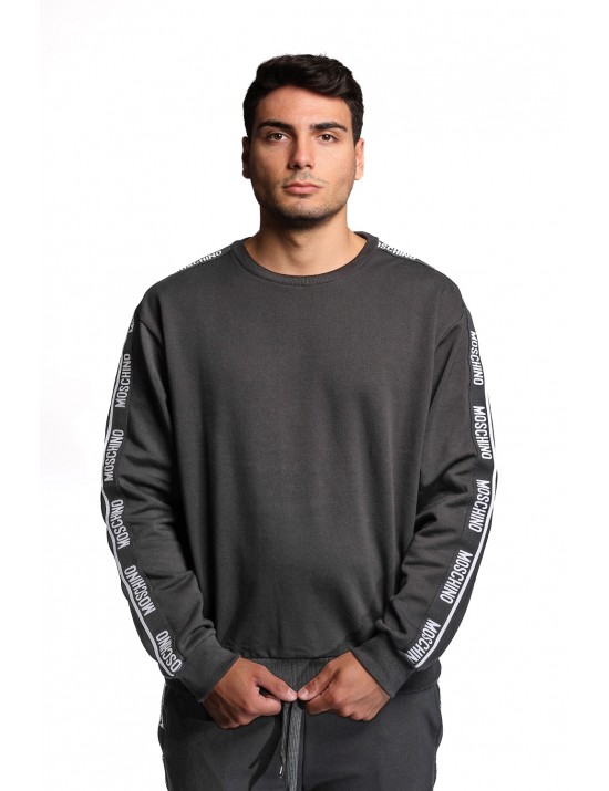 felpa moschino UOMO NERA 0555 - V1A1791 - 4424 vista frontale