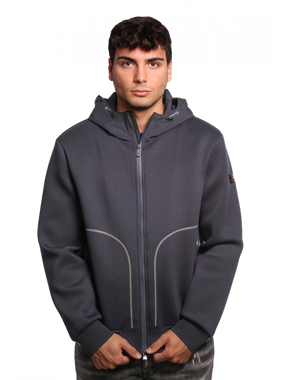 felpa a giubbino peuterey UOMO BLU 215 - KAPOOR BMAT 01 - PEU5591 vista frontale