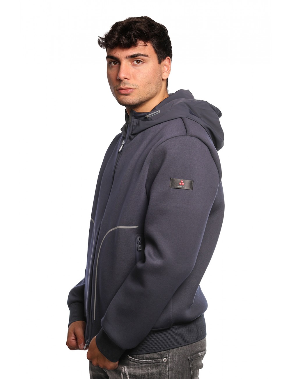 felpa a giubbino peuterey UOMO BLU 215 - KAPOOR BMAT 01 - PEU5591 vista frontale