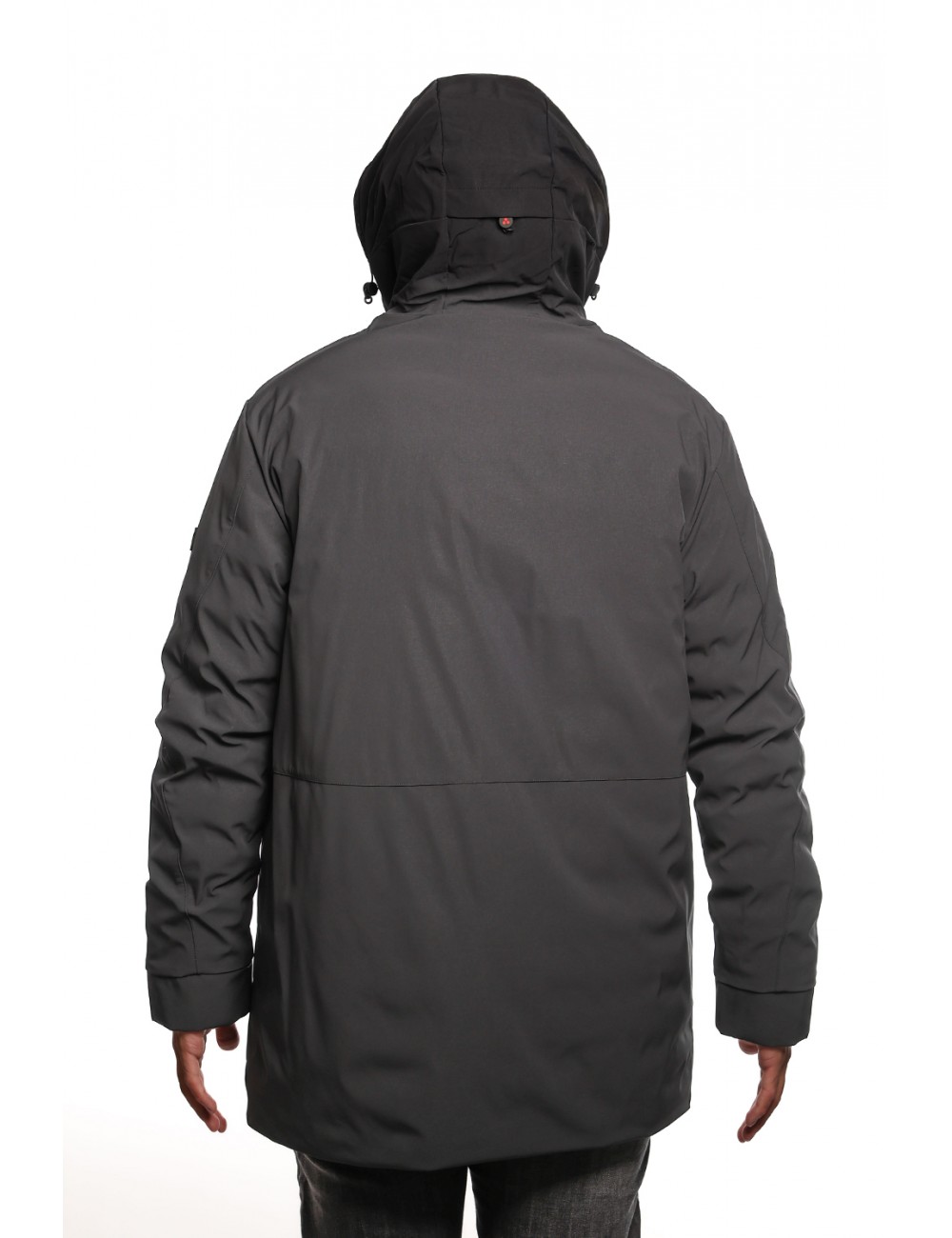 giubbino lungo peuterey UOMO NERO - METIDE SRT 01 - PEU5567 vista posteriore cappuccio