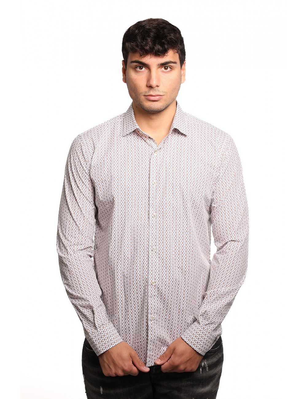 camicia alessandro lamura UOMO BIANCA VU - SAM3006 vista frontale