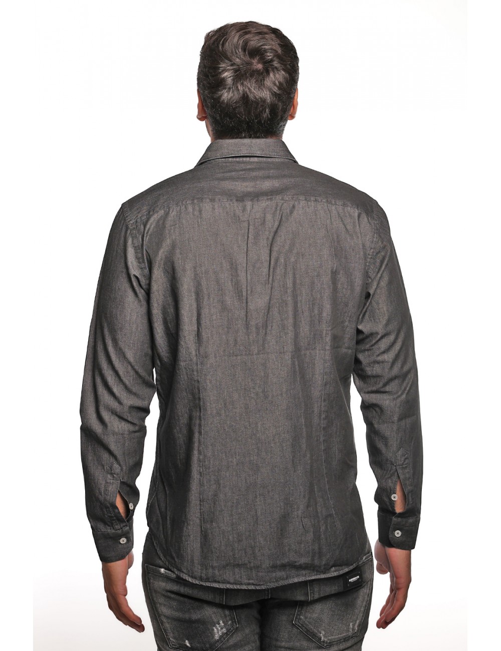 camicia alessandro lamura UOMO GRIGIA VAR C - ADAM750 vista frontale