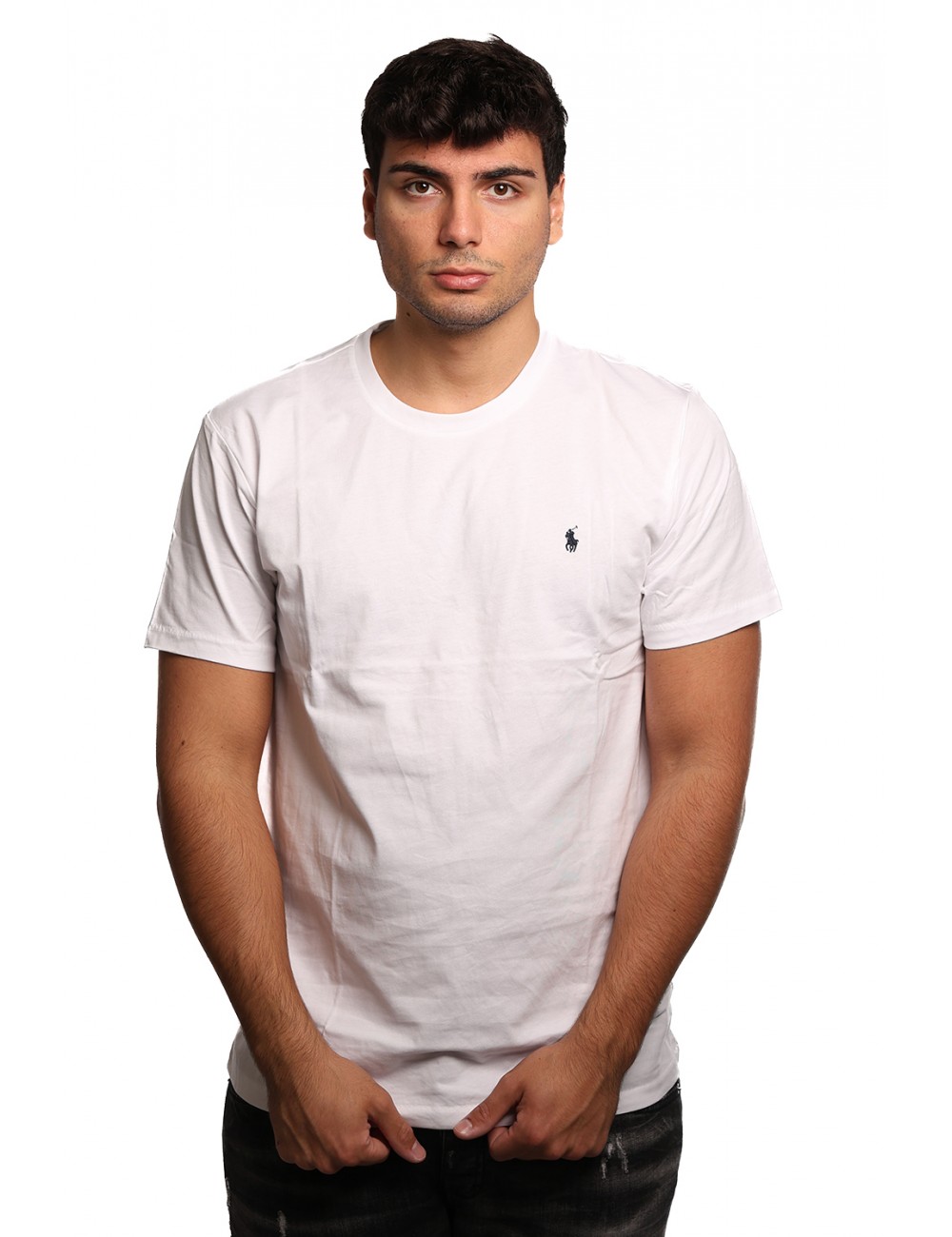 t-shirt polo ralph lauren UOMO WHITE - 714844756004 vista frontale