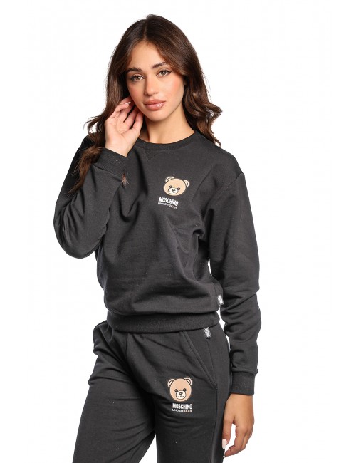 felpa moschino DONNA NERA 0555 - V6A1705 - 4413 vista frontale