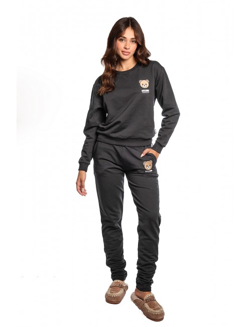 felpa moschino DONNA NERA 0555 - V6A1705 - 4413 vista completo frontale