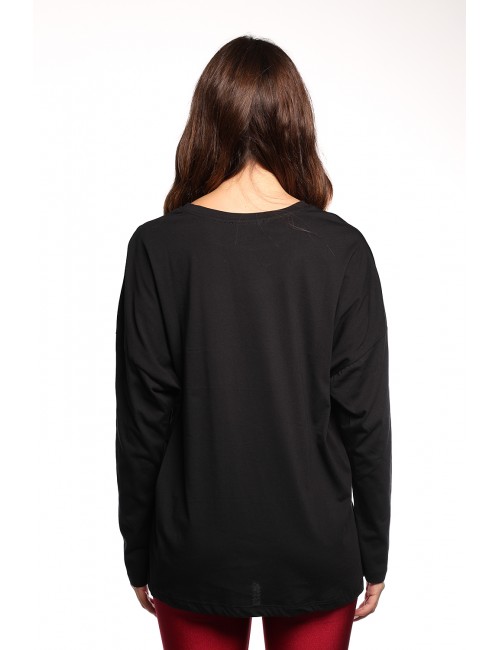 t-shirt kostum°1 DONNA NERA - KI25109 vista frontale