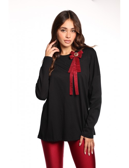 t-shirt kostum°1 DONNA NERA - KI25109 vista frontale