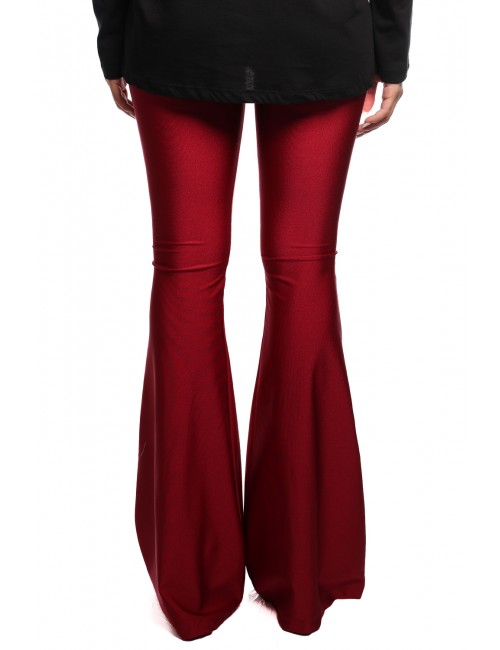 pantalone a zampa kostumn°1 DONNA BORDEAUX - KI2508 vista posteriore