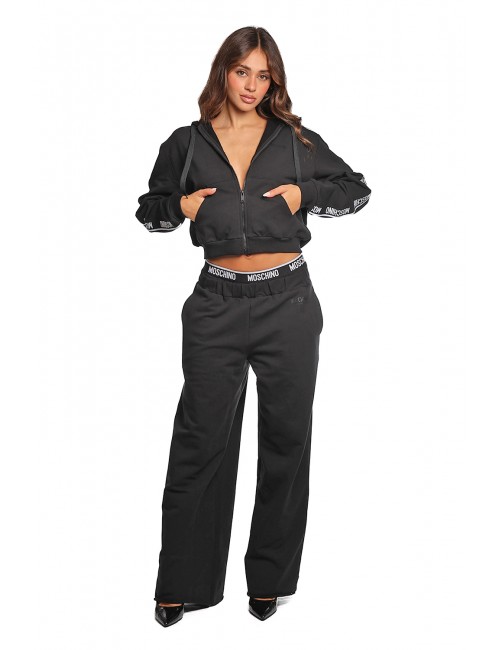 felpa moschino DONNA NERA 0555 - V6A1702 - 4424 vista completo frontale