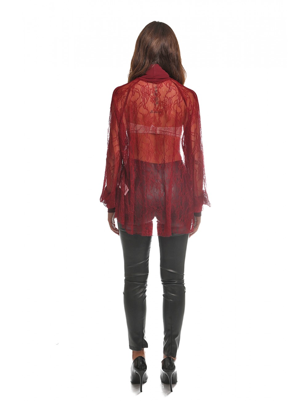 blusa kostumn°1 DONNA BORDEAUX - KI25139 vista completo posteriore