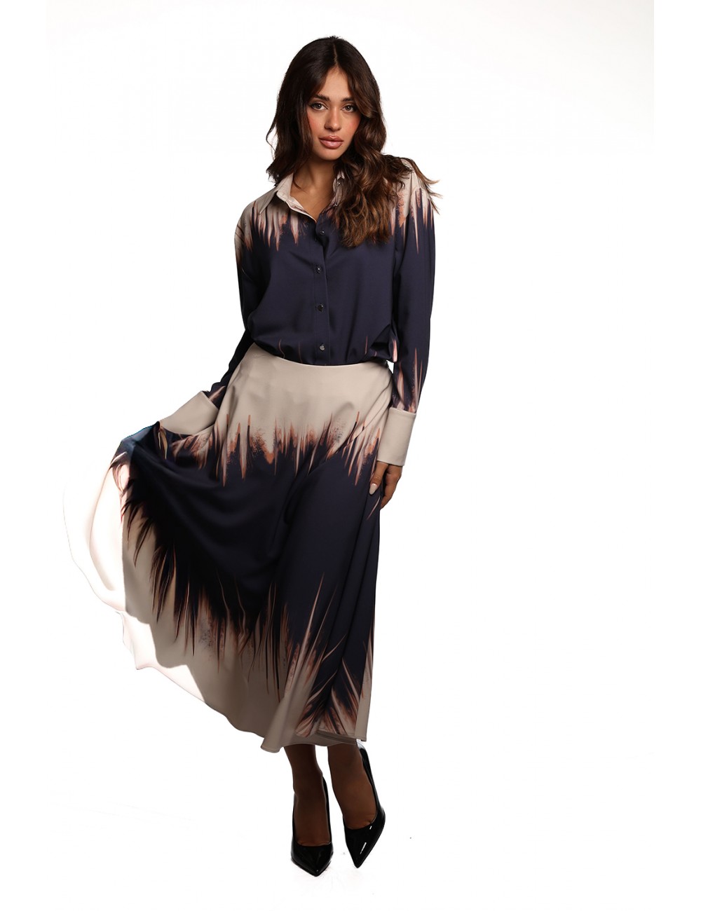 camicia jijil DONNA 1544 ECG PANNA - JPI25CA404 vista completo frontale