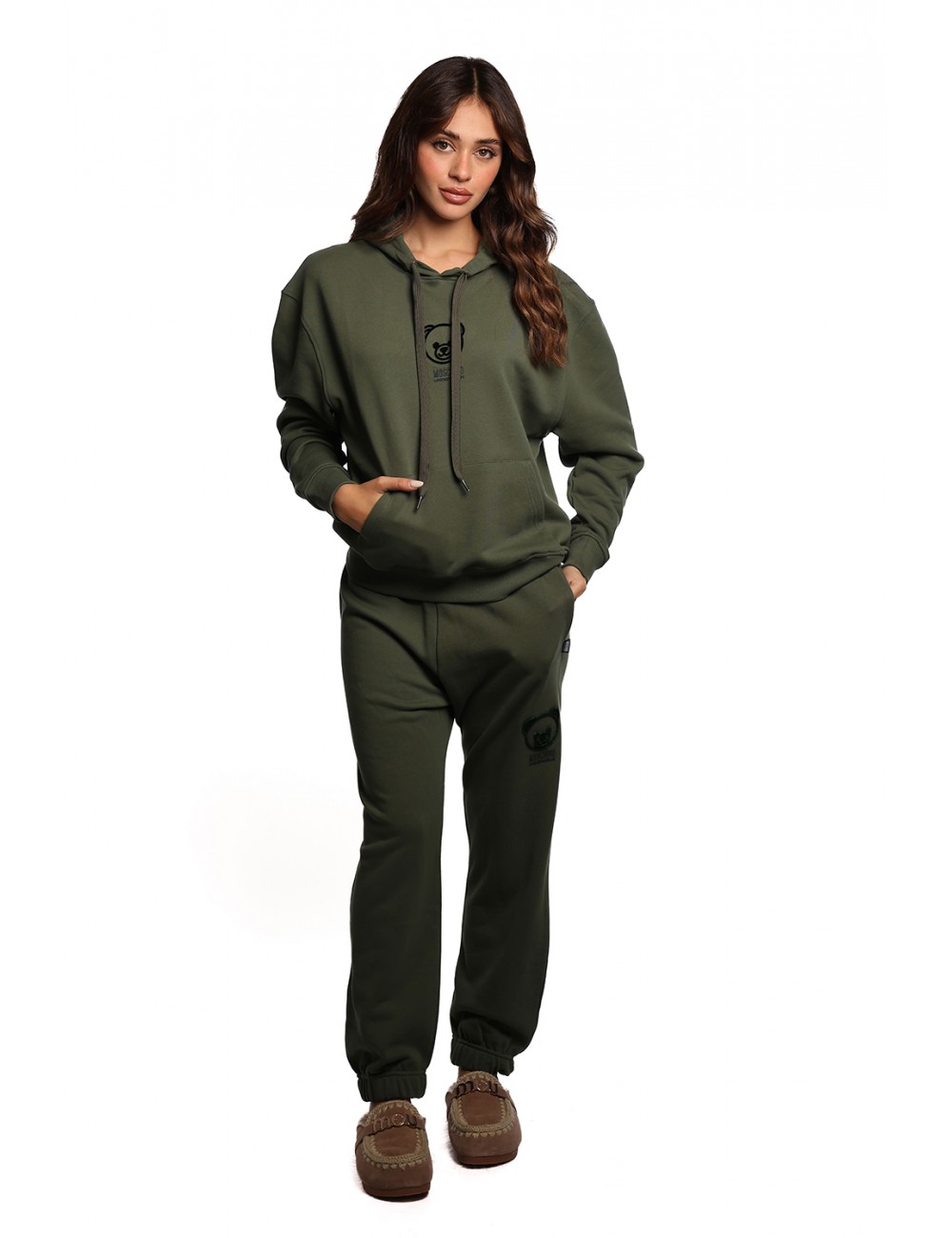 pantalone tuta moschino DONNA VERDE 0429 - V6A6808 - 4418 vista completo frontale