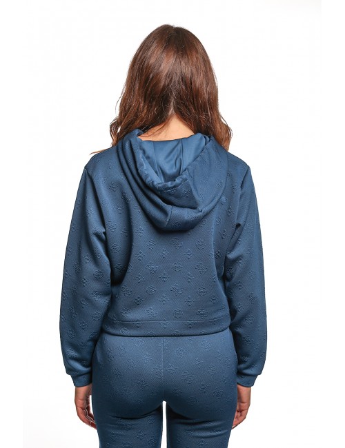 felpa guess DONNA BLU PETROLIO FBBO - V5YQ04KBSL2 vista posteriore