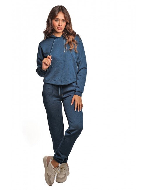 felpa guess DONNA BLU PETROLIO FBBO - V5YQ04KBSL2 vista completo frontale