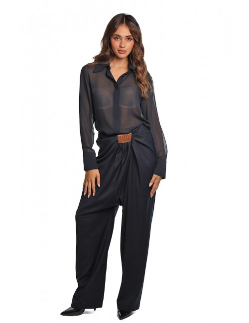 camicia jijil DONNA 0872 BLUE - JPI25CA346 vista completo frontale