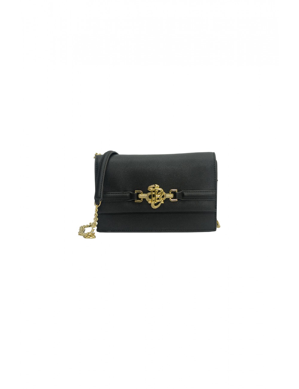 borsa john richmond DONNA BLACK E GOLD - RWA25347BO vista frontale
